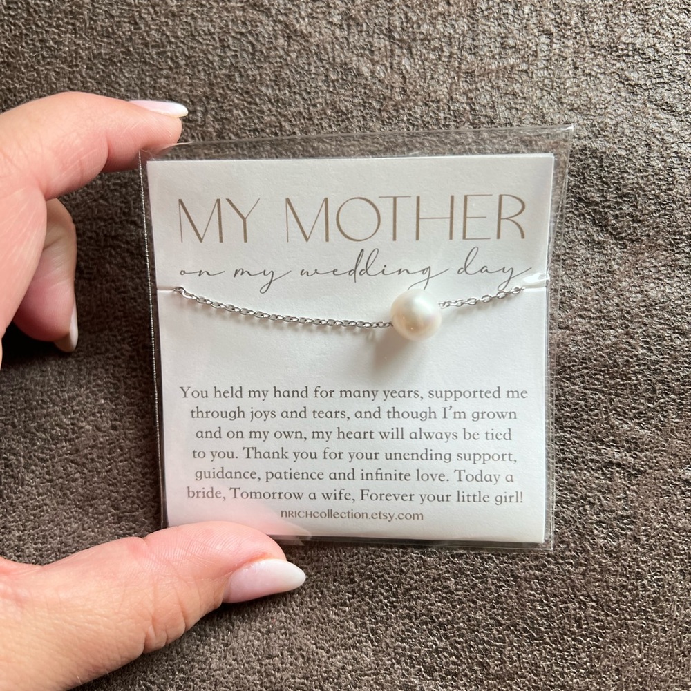 Pearl To My Mother On My Wedding Day Necklace